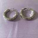 American Eagle Silver Plated Chunky Hoop Earrings  Photo 3