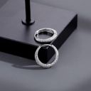 925 Silver Plated Small Hoop Earrings for Men, Unisex Punk Hip Hop Earrings Photo 2