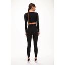 n:philanthropy  Black Roxbury Womens Cut-Out Asymmteric Crop Top Photo 3