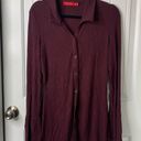 n:philanthropy N Philanthropy red burgundy ribbed button front Sia shirt size medium Photo 2
