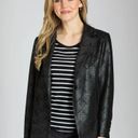 Houndstooth NWT APNY Vegan Leather Blazer  Black Size M Photo 1