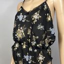 Petra Fashions Vintage  Teddy Bodysuit Lingerie Size Large Sheer Black Floral USA Photo 1