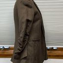 Wishlist S //  Apparel NWT Brown Linen Blend Ruched Sleeve Open Front Blazer Photo 1