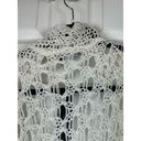 BCBGMAXAZRIA  Crochet White Womens Vest Open Front Shawl Cardighan NWT M Photo 12