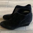 Stuart Weitzman  seamstress black suede wedge booties Photo 0