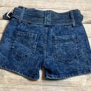 Venus Bleach Acid Wash Belted High Rise Shorts Photo 1