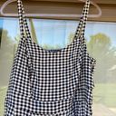 Torrid  size 0 black and white gingham print jumper smocked wide leg Photo 8