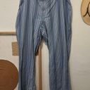 Tommy Hilfiger  Blue Cotton Vertical Striped Wide Leg Summer Pants 20 Photo 2