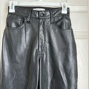 Abercrombie & Fitch Faux Leather Black Ankle Straight Ultra High Rise Curve Love Photo 3