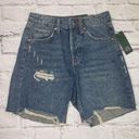 Wild Fable NEW  High-Rise Bermuda Shorts 00/24 Waist Denim Cutoff Jean Shorts Photo 0