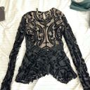 BCBGMAXAZRIA  Velvet peplum top Photo 5