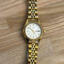 Citizen  Ladies Watch Vintage Gold Tone Bracelet White Dial Day Date Window Photo 0