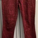 Free People  Jacquard Textured Burgundy Cropped Pants Size 27 Photo 0