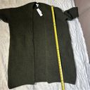 Topshop  Size Small Olive Green Ribbed Open Front Knit Oversized Cardigan Neutral Photo 5