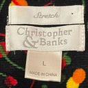 Christopher & Banks  corduroy jacket women Large geometric rainbowcore y2k FLAW Photo 11