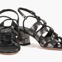 Salvatore Ferragamo  Sirmino Metallic Brushed-Leather Sandals Gunmetal Size 8.5 C Photo 0