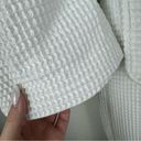 Pottery Barn  White Waffle Weave Knit Heavy Weight Resort Lined Robe Size Medium Photo 3