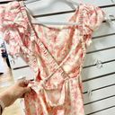 NWT Krewe Du Q Rhodes Flutter Sleeve Open Back Mini Dress Rose Bloom Pink Small Photo 5