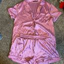 Pink silk pajama set Size L Photo 0