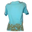 Loopy NWT Collina Strada Mask Blue  Spice Tee women sz S Photo 2