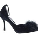 ZARA  FEATHER TRIM LEATHER HEELS Pumps Size 8 Photo 1