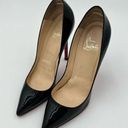 Christian Louboutin Black Patent Leather High Heel Stiletto Pumps 37.5 Dustbag Photo 0