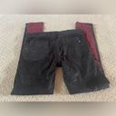 Rag and Bone  Colorblock Lamb Leather Skinny Jeans Burgundy/Black Size 28 Bin 93 Photo 5