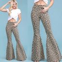 Judy Blue Jolene 70s Retro Leopard Super Flare Jeans Size 26 Hippie Festival Photo 1