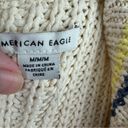 American Eagle Size M Sweater Vest Cream Button Up Cable Knit Academia NEW Photo 6