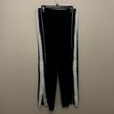 Victoria's Secret  Track Pants Womens Size Large Black Ankle Snaps Logo Pockets Photo 14