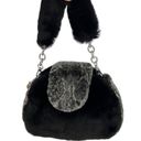 Krass&co Jennifer and  Plush Handbag Purse Black Grey NWT Photo 1