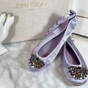 Jimmy Choo Purple & Crystal Grace Flat Photo 3