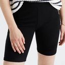 Madewell  Olive Green Ribbed 9" Inseam Ottoman Jacquard Biker Shorts size XXS Photo 6