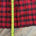 Talbots  Vintage Red Plaid Pleated Skirt Womens Size 12 Side Zip Wool Blend Photo 7