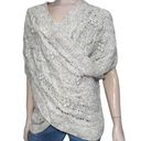 Anthropologie Sleeping on Snow  Women’s Size M L Heather Gray Chunky Wrap Sweater Photo 2