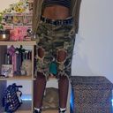 Vibrant  m.i.u distressed camo jorts Photo 0