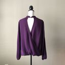 Everly  | Purple Keyhole Open Back Blouse Photo 6