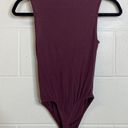 Missguided Burgundy Sleeveless High Neck Cut Out Chest Bodysuit Size 2 Photo 7