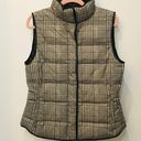 Banana Republic plaid brown black puffer vest size XS Photo 0