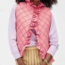 Clare V. Coral Pink Quilted Puffer Vest M/L Ruffle Size M Photo 7