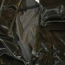 Topshop  Sheen Puffer Jacker with Removable Sleeves - Shiny Black Photo 6