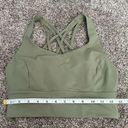 Lululemon  Free To Be Serene Sports Bra Longline Sage Green Size 6 Gym Strappy Photo 6