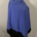 J.Jill New.  blue pancho with black border. One size. Retails $89 Photo 2
