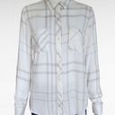 Romeo + Juliet Couture  White Gray Plaid Flannel Size Medium Photo 1