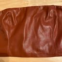 TCEC Faux Leather Dark Orange Brown Tube Top Photo 2