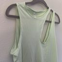 Lululemon NWT  Shoulder Cut-Out Yoga Tank Kohlrabi Green Silk Blend 10 Large Photo 5