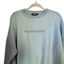 Missguided  Women’s Sz 8 Oversized Crew Neck Tunic Sweater Long Sleeve Light Blue Photo 1