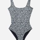 Everlane  | The Square-Neck One-Piece Navy Tiny Floral Low Back Econyl | Small Photo 1