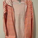 Tommy Bahama  Striped Orange 95% Cotton Hooded Zip Up Sweater Photo 0