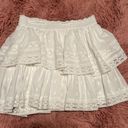 Aerie White Ruffle Skirt Photo 0